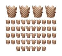ISTOVO 50PCS Newspaper Style Cupcake Liner Baking Cup for Wedding Party Tulip Muffin Cupcake Paper Cup Oilproof Cake Easy to Use G