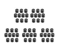 ISTOVO 50Pcs Potentiometer Control Knobs for Electric Guitar Volume Tone Knobs Black D Type 6mm