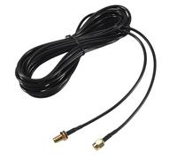 ISTOVO 5M Black RP-SMA Male to Female Wifi Antenna Connector Extension Cable