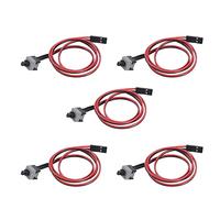ISTOVO 5pcs 20.5 inch Long Power Button Switch Cable for PC Switches Reset Computer