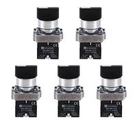 ISTOVO 5Pcs 22mm Latching 2 NO 3-Position Rotary Select Switch ZB2-BE101C Black