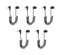 ISTOVO 5pcs 3.5mm Spring Earphones Single Side Headphones Earbuds Wired Headset for Mobile Phone MP3 Computer