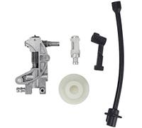 ISTOVO 5Pcs Oil Pump Filter Pipe Hose Line Oil Nozzle Turbine Kit for 4500 5200 5800 45CC 52CC 58CC Chainsaw Spare
