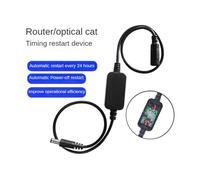 ISTOVO 5X 24 Hour Auto Reboot Router Routing Timer Reset Tool DC Power Timing Fiber Modem Router DC Power Manager Black