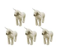ISTOVO 5X Leather Dog Mannequins Standing Position Dog Models Toys Pet Animal Shop Display Mannequin White S