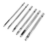 ISTOVO 6 PCS Leather Punch 1.5mm-4.5mm Round Hollow Punch Set Leather Stitching Punch Tool for Leather Watch Strap
