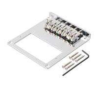 ISTOVO 6 Roller Saddle 6 String Humbucker Guitar Bridge for Tele Guitar (Chrome)