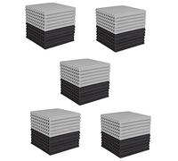 ISTOVO 60 Pcs Acoustic Foam Board,Studio Wedge Tile,Acoustic Foam Soundproof Pyramid Studio Treatment Wall Panel 2.5X30X30cm