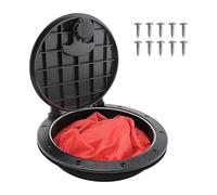 ISTOVO 6Inch Deck Plate Kit Kayak Deck Hatch with Storage Bag for Kayak Boat Fishing Rigging Black