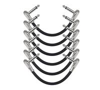 ISTOVO 6PCS Guitar Patch Cables Acoustic Instrument Guitar Cables Duckhead Effect Cables 12Inch