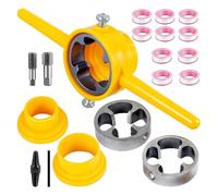 ISTOVO 6Pcs PVC Thread Maker Tool, Pipe Threader Plumbing Tool, Pipe Threader Kit with 1/2 Inch 3/4 Inch 1 Inch Dies Maker Tool