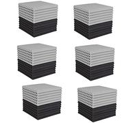ISTOVO 72 Pcs Acoustic Foam Board,Studio Wedge Tile,Acoustic Foam Soundproof Pyramid Studio Treatment Wall Panel 2.5X30X30cm