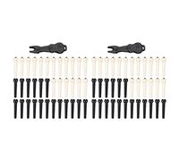 ISTOVO 72 Pieces Acoustic Guitar Bridge Pins Pegs in White and Black with 2 Piece Bridge Pin Puller Remover in Guitar