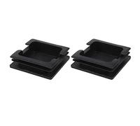 ISTOVO 75mm x 75mm Plastic Square Caps Tube Pipe Inserts End Blanking 2 Pcs