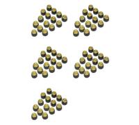 ISTOVO 75Pcs Guitar AMP Amplifier Push on Fit Knobs Black with Gold Aluminum Cap Top Fits 6Mm Diameter Pots Amplifiers