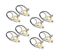 ISTOVO 8Pcs 50MM Guitar Pickup Piezo Transducer Prewired Amplifier with 6.35MM Output Jack for Acoustic Guitar Ukulele