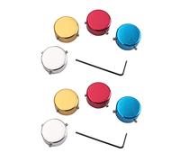 ISTOVO 8PCS Guitar Pedals Footswitch Topper Aluminium Alloy Guitar Effect Foot Nail Cap for Guitar Effects