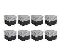 ISTOVO 96 Pcs Acoustic Foam Board,Studio Wedge Tile,Acoustic Foam Soundproof Pyramid Studio Treatment Wall Panel 2.5X30X30cm