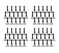 ISTOVO 96 Pieces Hand Bells Silver Steel Service Handbells Black Wooden Handle Diatonic Metal Bells (White)