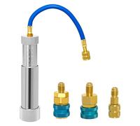 ISTOVO AC Oil Dye Injector Backflow Prevent Kit, with R134A & R1234YF Low Side Quick Coupler, R410A Mini Split Adapter