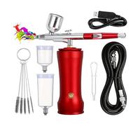 ISTOVO Airbrush Kit with Compressor,30PSI Cordless AirbrushGun Kit with Air Hose Rechargeable Handheld Airbrush Set for Cake A