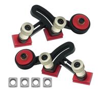ISTOVO Anti-Rebound and Safe Push-in of Woodworking Bearing Roller Auxiliary DIY Tool Board Flip Table Aluminum Alloy 1 Set