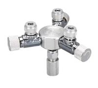 ISTOVO Anti-Return Bubble Counter CO2 Pressure Reducing Gauge Multi Way CO2 Distributor Splitter Needle Valve for Solenoid Regulat A
