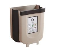 ISTOVO Bathroom Multi-Use Waste Bin Car Recyclable Garbage Container for Bathroom Khaki