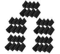 ISTOVO Black Soundproofing Insulation Trap Acoustic Wall Foam Padding Studio Foam Tiles (40PCS, Black)