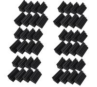 ISTOVO Black Soundproofing Insulation Trap Acoustic Wall Foam Padding Studio Foam Tiles (48PCS, Black)