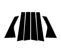 ISTOVO Car Door Window Pillar Post Cover Trim for Range Rover Evoque L551 5-Door 2019-2022 2023, Window Center B C Pillar Decorative Sticker Anti Scratch Strip Accessories,A/Glossy Blacck