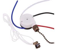 ISTOVO Ceiling Fan Switch Kit 3 Speed 4 Wire, Fan Switch Zipper Speed Control Switch, ZE-208S Pull Wire Switch with Rope Bronze