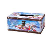ISTOVO Christmas Tissue Box Home Indoor Dining Table Living Room Coffee Table Desktop Paper Box Tissue Tube,Snow World