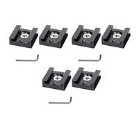ISTOVO Cold Shoe Mount Aluminum Adapter Bracket Hot Shoe with 1/4 Thread for Camera Cage Flash Shoe Mount(6 PCS)