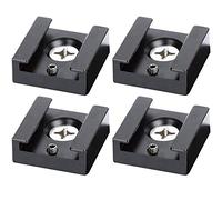 ISTOVO Cold Shoe Mount Aluminum Adapter Bracket Hot Shoe with 1/4 Thread for Camera Cage Flash Shoe Mount(4 PCS)