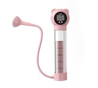 ISTOVO Counter Abdominal Muscle Trainer Breathing Exercise Device Deep Breathing Dumbbell Lung Capacity with Counter Pink