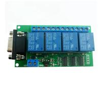 ISTOVO DC 12V 4 Channel RS232 Relay Board PC USB DB9 Interface Relay Module Serial Port Remote Control Switch for Motor Garage