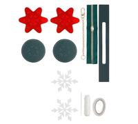 ISTOVO DIY Coin Purse Making Kit, DIY Crafts Lovely Change Purse Sewing Materials DIY Christmas Snowflake Pattern, Red Easy to Use