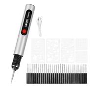 ISTOVO DIY Engraving Pen for Artists - Rechargeable Tool for 50+ Surfaces, 30 Bits & Comprehensive Mastery Guide