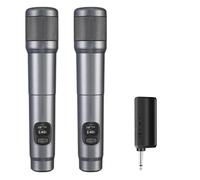 ISTOVO Dual Handheld Wireless Microphone, Dynamic Mic, 40H Battery Life, Duration 200ft Range for Singing, Karaoke