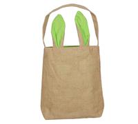 ISTOVO Easter Basket Bag - Bunny Ear Design - Grocery Shopping Baskets Kids Party Gift Bags Brown-Green Easy to Use About 25.5x30.5cm