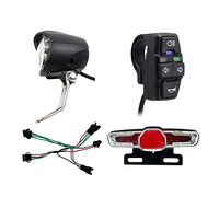 ISTOVO Electric Bike 36V 48V Headlight Front Lights TailLights Rear Warning Lights LED Night Spotlight Headlight Cycling Part