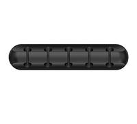 ISTOVO Fixed Chuck Headset Winder Self-Adhesive Mobile Phone Data Cable Plug Mouse Cable 5 Holes Black