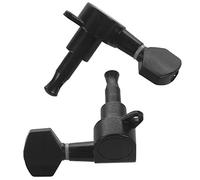 ISTOVO Guitar Sealed Small Peg Tuning Pegs Tuners Machine Heads For Acoustic Electric Guitar Guitar Parts(Black 3R3L)