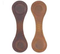 ISTOVO Leather Magnetic Bookmark, Retro Bookmark Holder, Gift Book Lovers, Leather Magnetic Bookmark(Brown+Coffee) Easy to Use