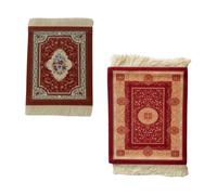 ISTOVO Mini Persian Woven Coasters Carpet Pattern Coaster Dining Table Decoration Technology.Red