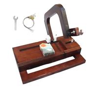 ISTOVO Multi-Purpose Dark Walnut Wire Slicer and Soap Cutter with Size Guide for DIY Soap, Cheese, and Candle Making