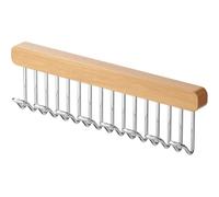 ISTOVO Multifunctional Wooden Clothes Hanger with 8 Hooks for Belts, Ties, and Bras - Closet Organization Supplies Right
