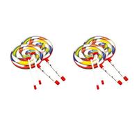 ISTOVO Orff Instruments 4Pack Lollipop Drums 6Inch Dance Props Percussion Instruments Hand Drum Preschool Education Toys