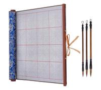 ISTOVO Reusable Water Writing Magic Cloth Inkless Chinese Calligraphy Set of 3 Traditional Calligraphy Writing Brush Pens Set 1